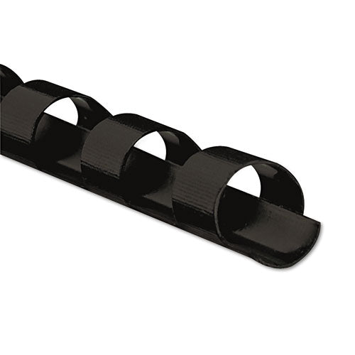 Image of Fellowes® 52322 Plastic Comb Bindings for 11 x 8.5 Documents, 19 Rings, 0.38" (55-Sheet) Capacity, Black, 25/Pack