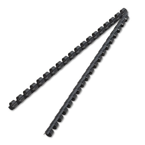 Image of Fellowes® 52505 Plastic Comb Bindings for 11 x 8.5 Documents, 19 Rings, 0.38" (55-Sheet) Capacity, Navy Blue, 100/Pack