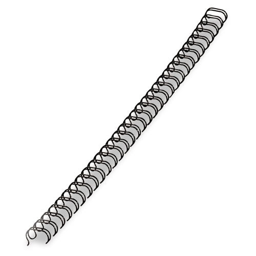 Image of Fellowes® 5255201 Wire Bindings for 11 x 8.5 Documents, 32 Rings, 0.31" (50-Sheet) Capacity, Black, 25/Pack