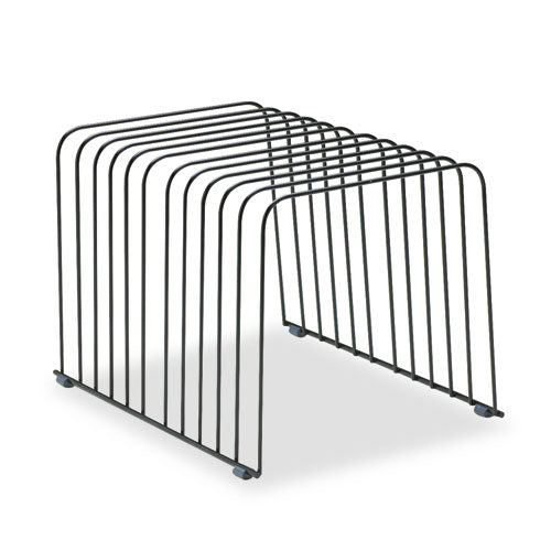 Image of Fellowes® 72112 Wire Desktop Organizer, 11 Sections, Letter To Legal Size Files, 9" X 11.38" X 8", Black