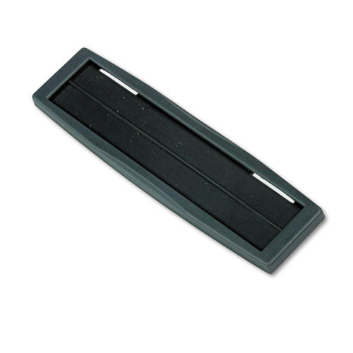 Image of Fellowes® 75906 Plastic Partition Additions Nameplate, 9 x 0.75 x 2.5, Dark Graphite Frame