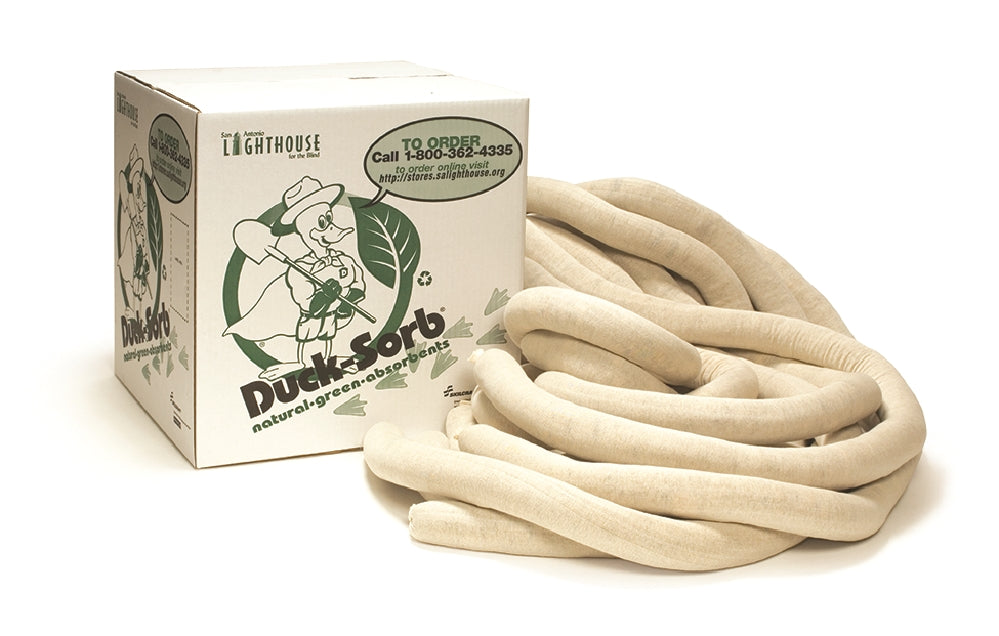 Image of Duck Sorb® Wooly Snake™ Absorbent Sock, Wool, White, 3" x 96"