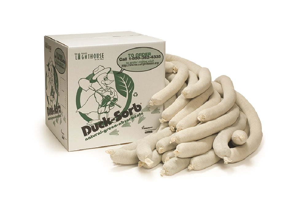 Duck Sorb Wooly Snake, Absorbent Sock, Wool, White, 3" x 48"