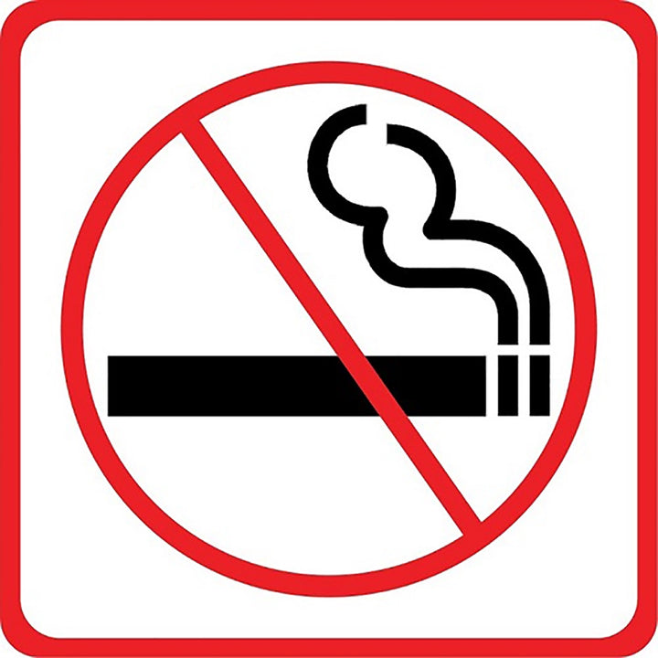 Photoluminescent "NO SMOKING" Sign, 8" x 8"