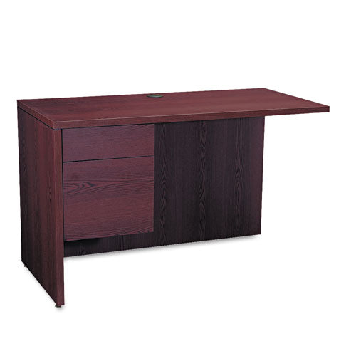 Image of HON® H10516L.NN 10500 Series L Workstation Return, 3/4 Height Left Ped, 48w x 24d x 29.5h, Mahogany