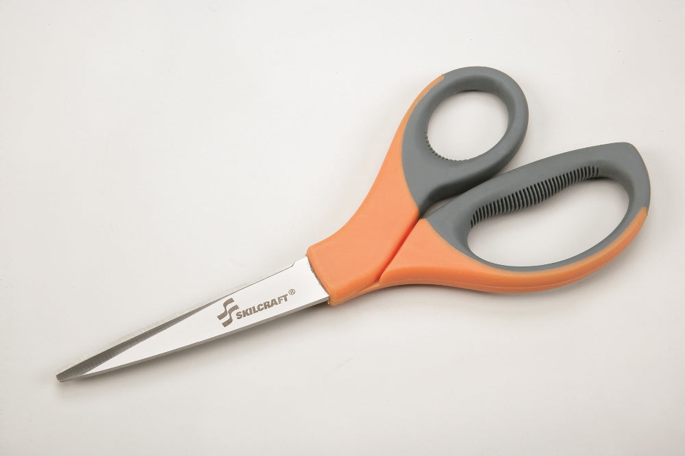 Image of SKILCRAFT® Shears, Stainless Steel, Straight Trimmers, 8-1/4" w/3-5/8" Cut Length, Case of 6