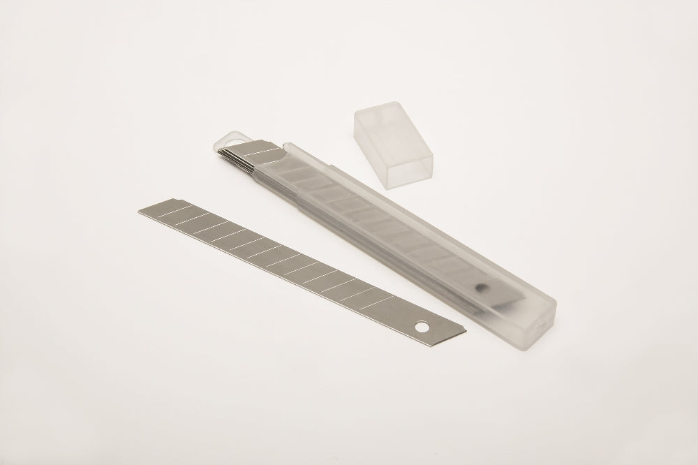 Image of SKILCRAFT® Replacement Blades for Standard-Duty Utility Knife 5110-01-621-5253, 9mm Blades, 13 Point, 10/Package, Case of 12 Packages