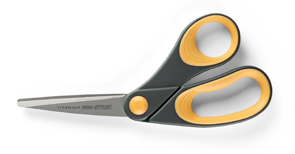 Image of SKILCRAFT® Westcott® Titanium Bent Scissors w/Non-Stick Blades, 8"