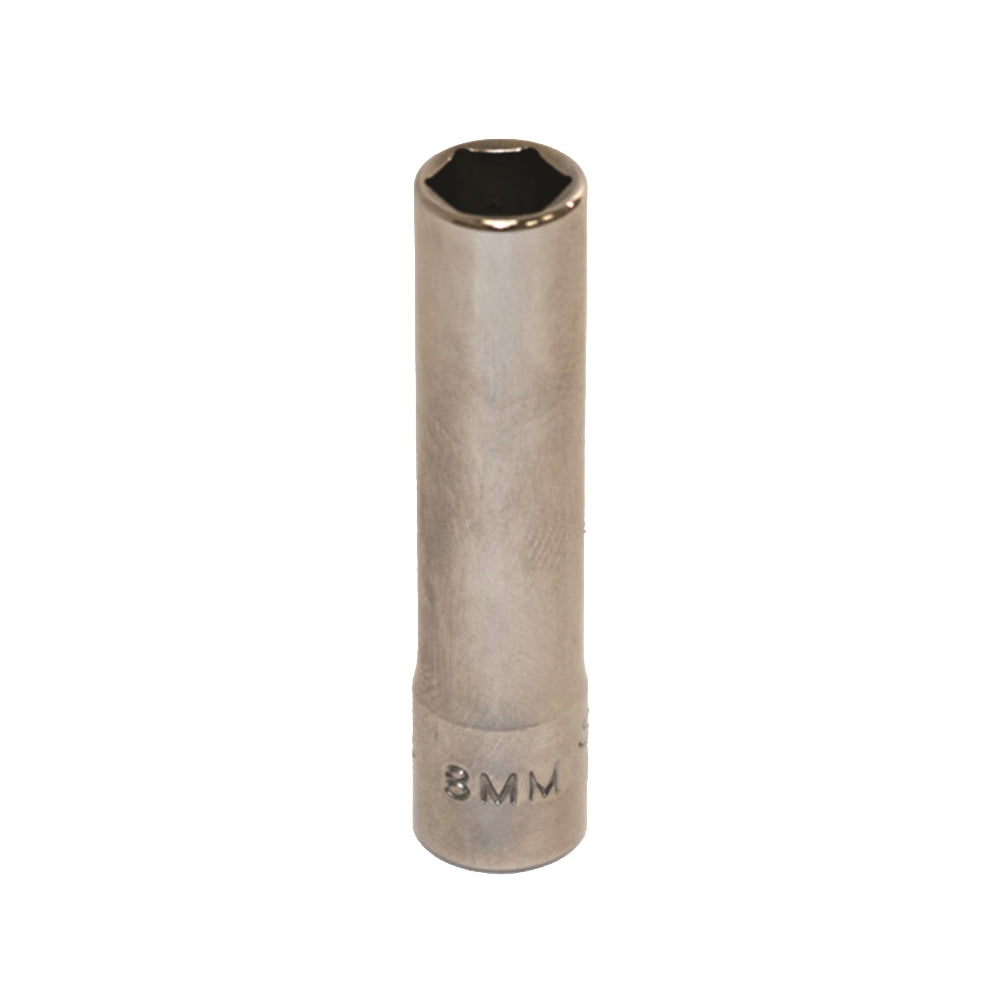 Image of SKILCRAFT® Socket - 1/4" Drive - 8mm Deep Metric - 6-Point Fastener