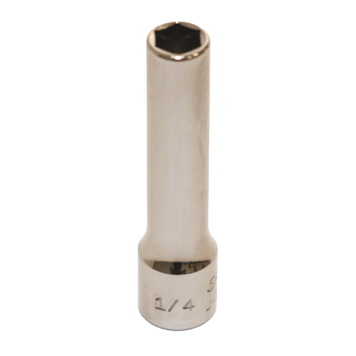 Image of SKILCRAFT® Socket - 1/4" Drive - 1/4" Deep - SAE 6-Point Fastener