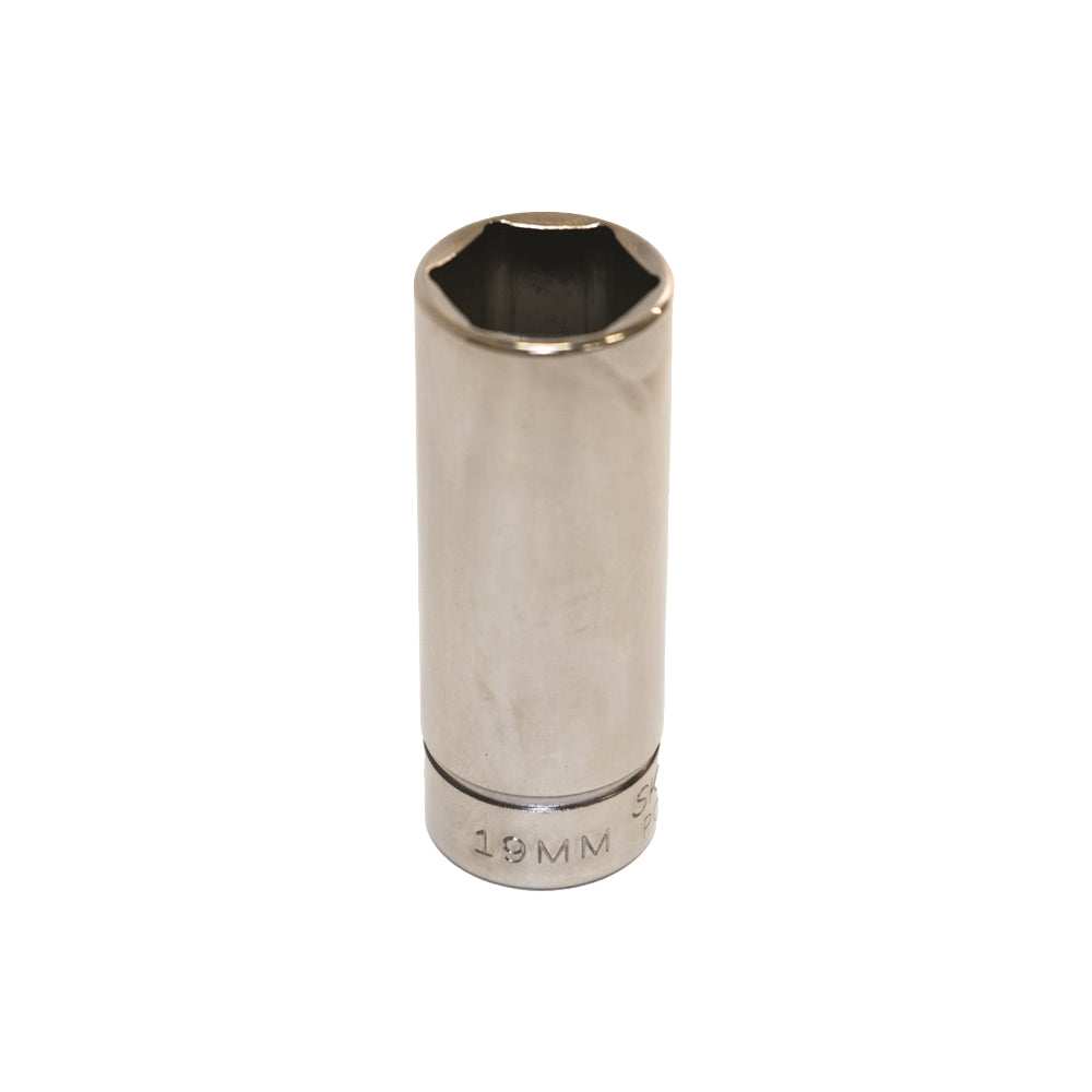 Image of SKILCRAFT® Socket - 3/8" Drive - 19mm Deep Metric - 6-Point Fastener