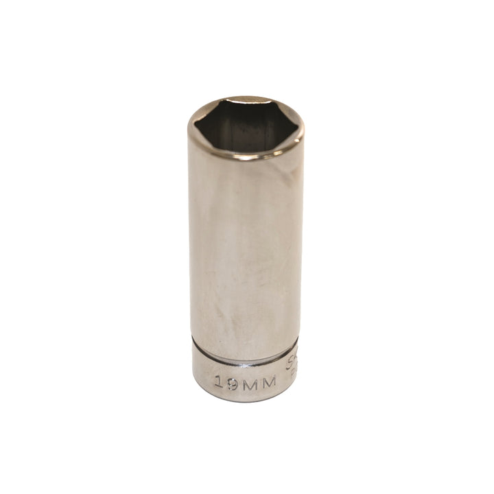 Image of SKILCRAFT® Socket - 3/8" Drive - 19mm Deep Metric - 6-Point Fastener
