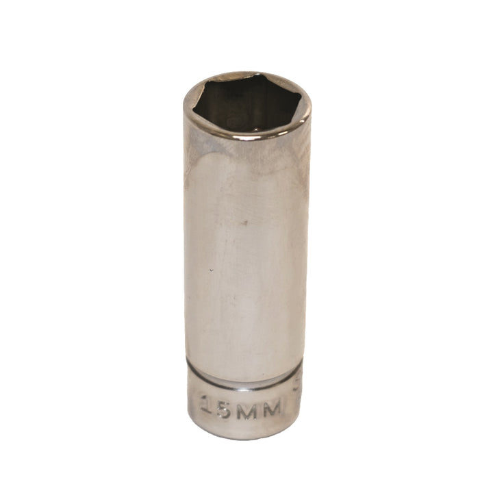 Image of SKILCRAFT® Socket - 3/8" Drive - 15mm Deep Metric - 6-Point Fastener
