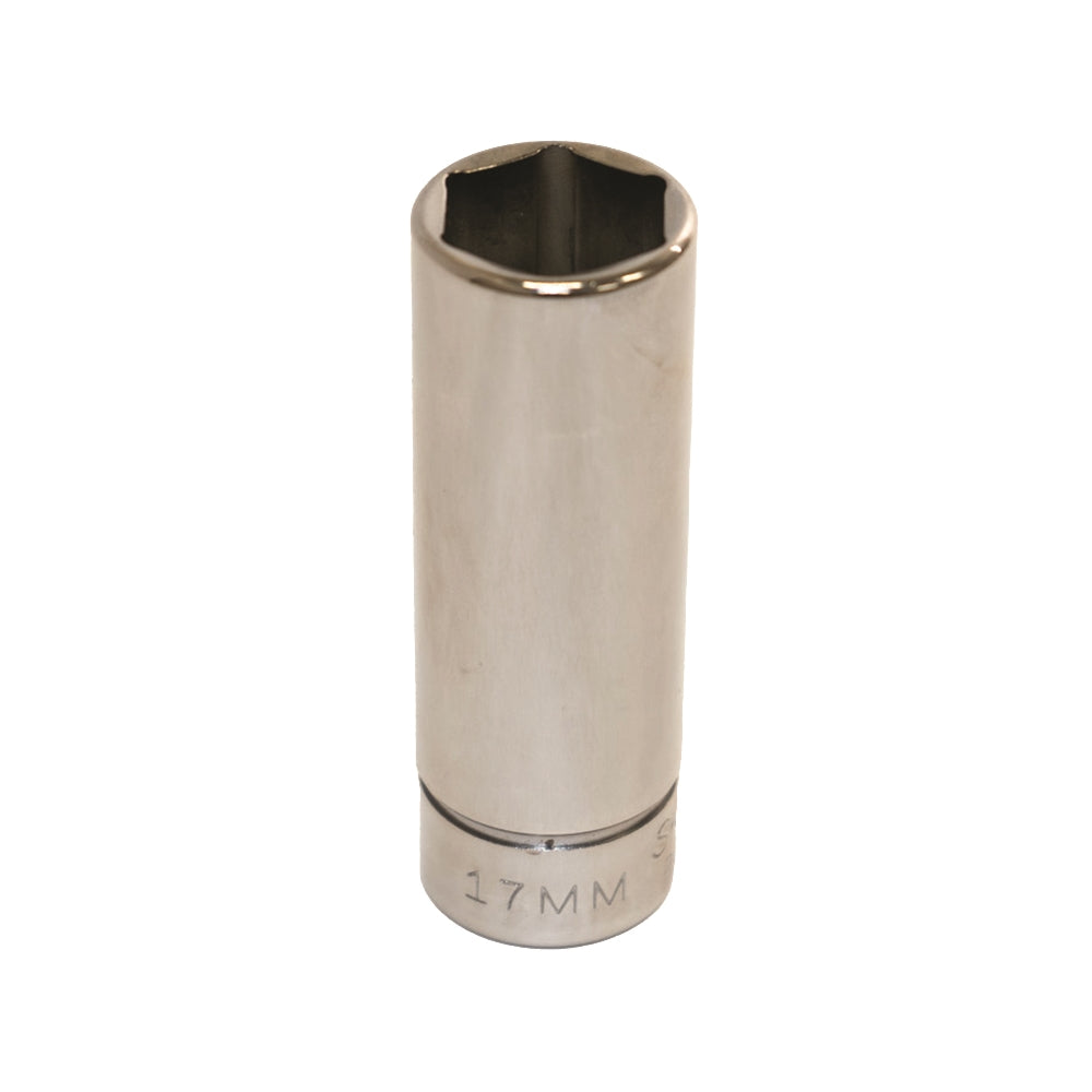 Image of SKILCRAFT® Socket - 3/8" Drive - 17mm Deep Metric - 6-Point Fastener