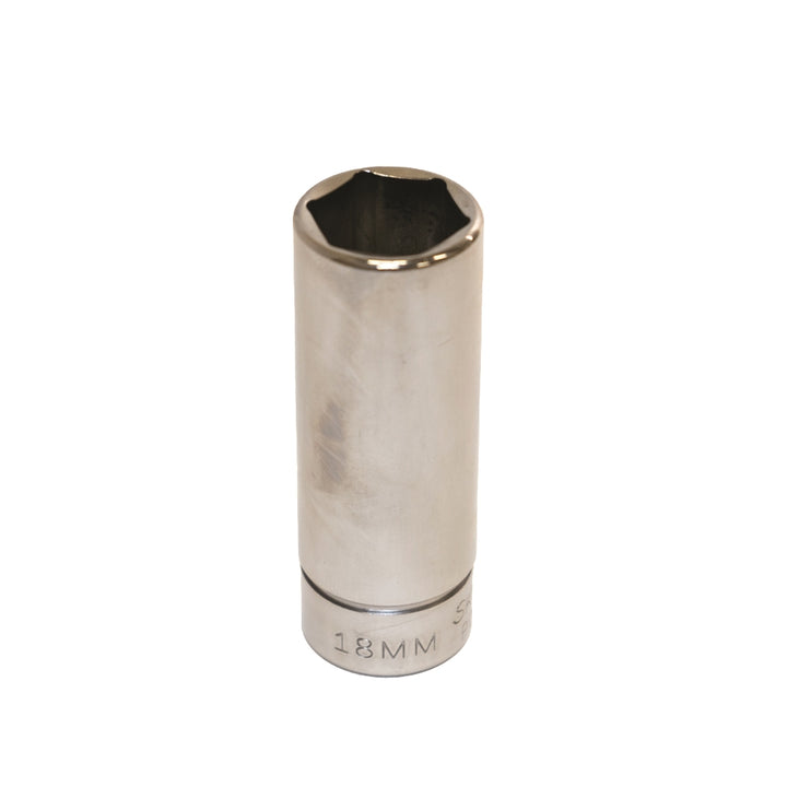 Image of SKILCRAFT® Socket - 3/8" Drive - 18mm Deep Metric - 6-Point Fastener