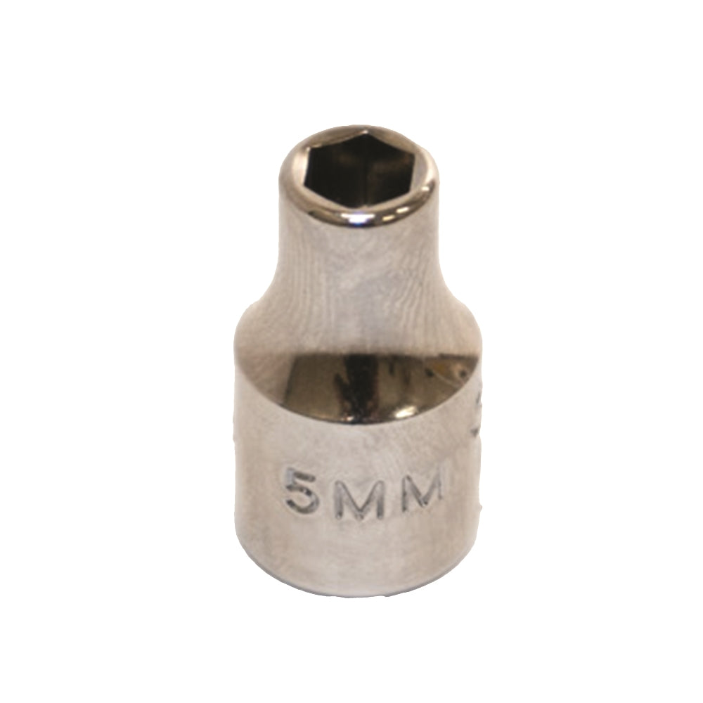Image of SKILCRAFT® Socket - 1/4" Drive - 5mm Shallow Metric - 6-Point Fastener