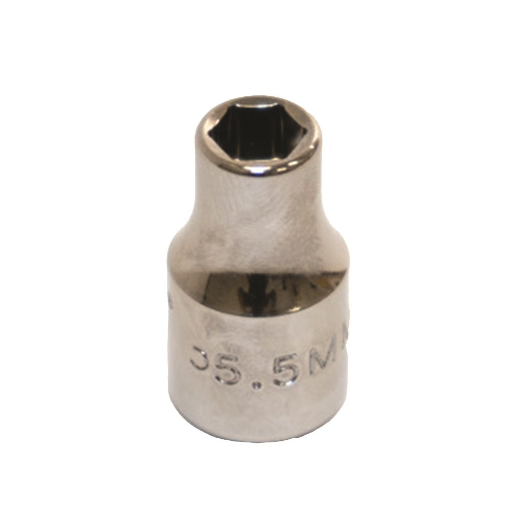 Image of SKILCRAFT® Socket - 1/4" Drive - 5.5mm Shallow Metric - 6-Point Fastener