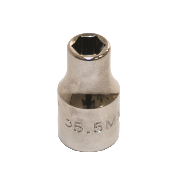 Image of SKILCRAFT® Socket - 1/4" Drive - 5.5mm Shallow Metric - 6-Point Fastener