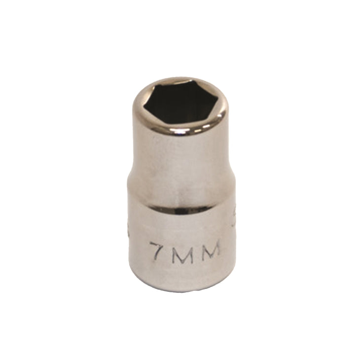 Image of SKILCRAFT® Socket - 1/4" Drive - 7mm Shallow Metric - 6-Point Fastener