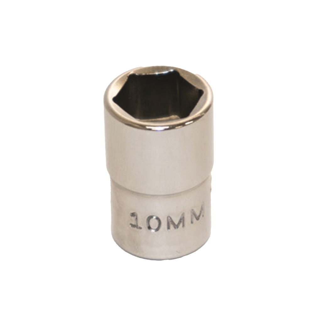 Image of SKILCRAFT® Socket - 1/4" Drive - 10mm Shallow Metric - 6-Point Fastener