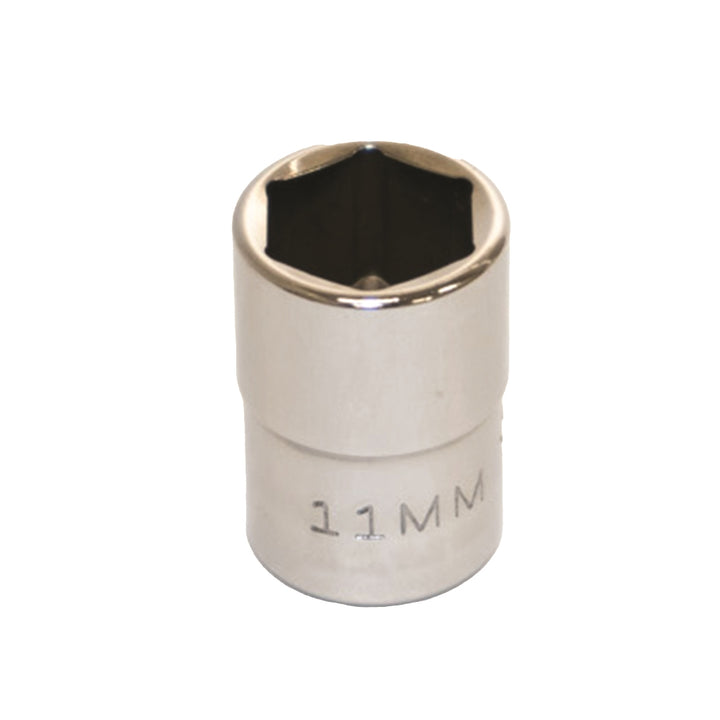Image of SKILCRAFT® Socket - 1/4" Drive - 11mm Shallow Metric - 6-Point Fastener