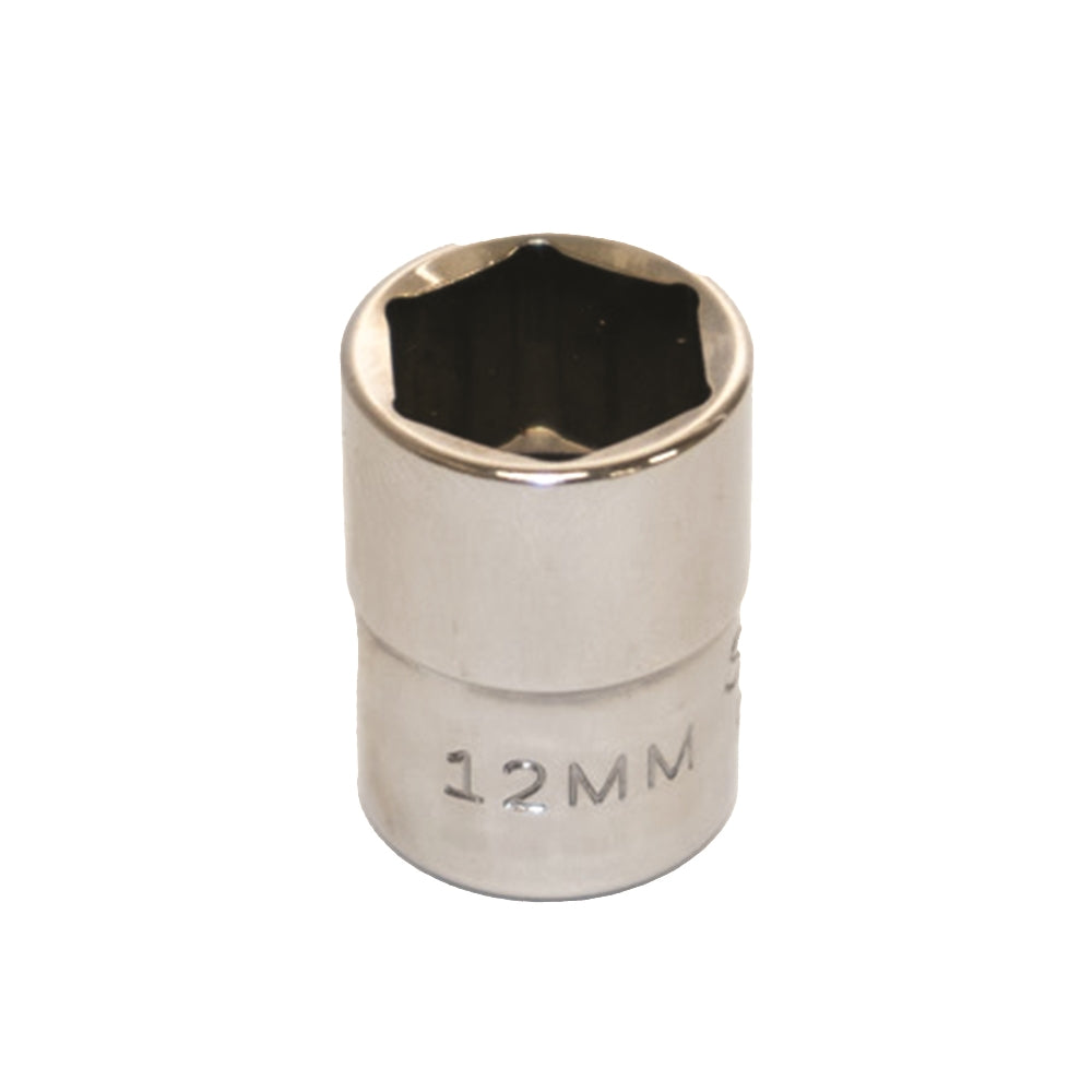 Image of SKILCRAFT® Socket - 1/4" Drive - 12mm Shallow Metric - 6-Point Fastener