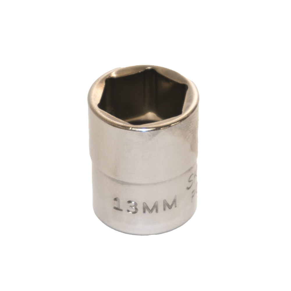 Image of SKILCRAFT® Socket - 1/4" Drive - 13mm Shallow Metric - 6-Point Fastener