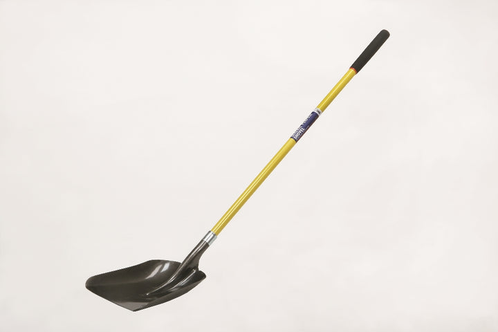 Scoop Shovel, Steel Head, 48" Fiberglass Cushioned Grip Handle