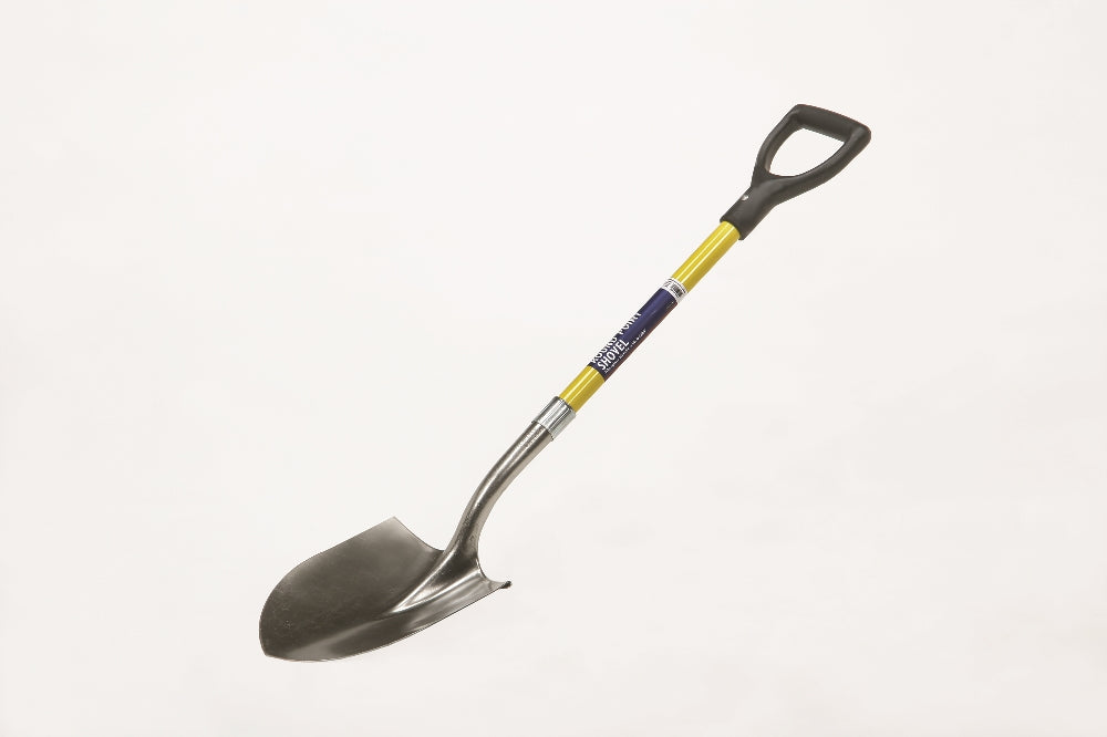 Image of SKILCRAFT® Round Point Shovel, 29" Fiberglass D Grip Handle, Open Back