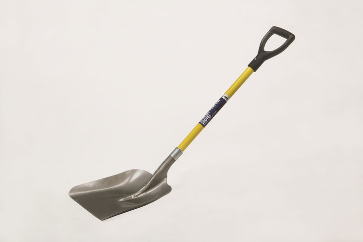 Scoop Shovel, Steel Head, 29" Fiberglass D Grip Handle