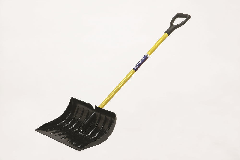 Snow Shovel, ABS Scoop, Industrial Grade, 40" Fiberglass D Grip Handle