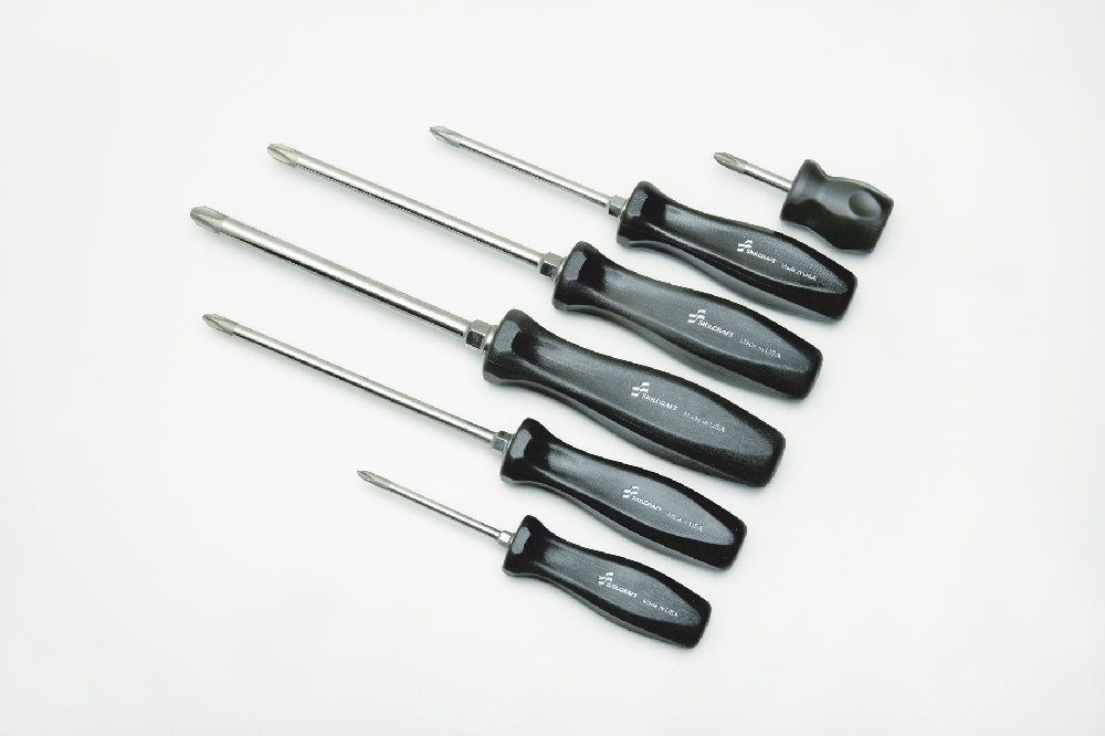 Image of SKILCRAFT® Pro-Grade Screwdriver Set, #1-#4 Phillips Head, 6 Piece Set