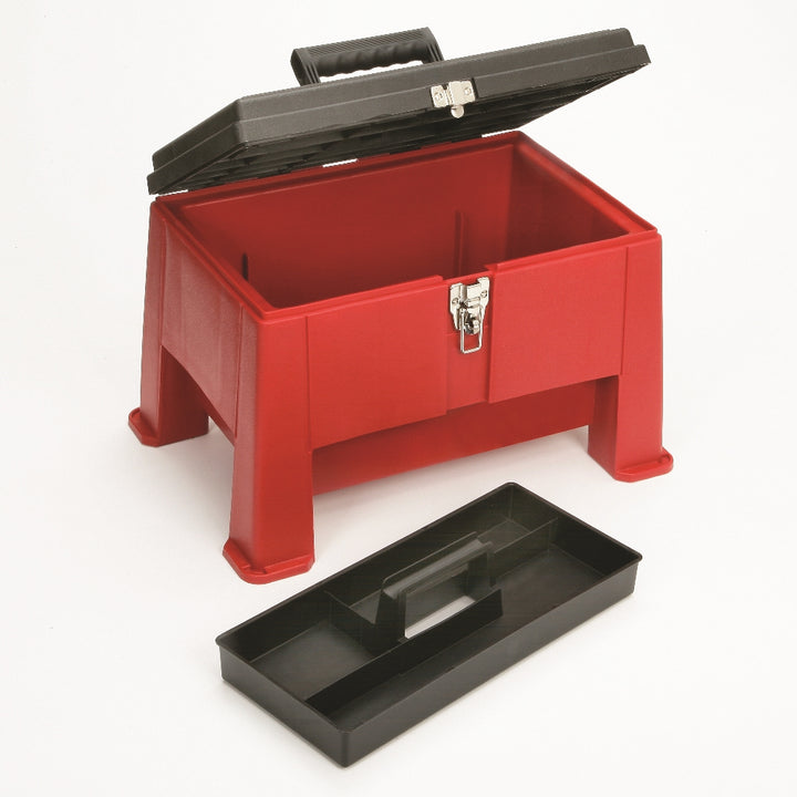 Image of SKILCRAFT® Step Stool Tool Boxs,, Tools Not Included, 20" x 13 1/2" x 13"