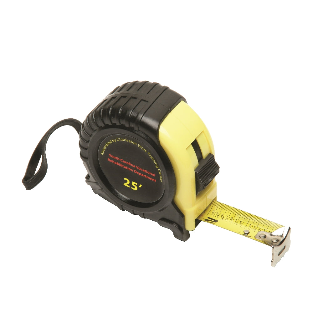 Image of Tape Measure, Heavy-Duty Steel Tape, 25' x 1", Case of 36