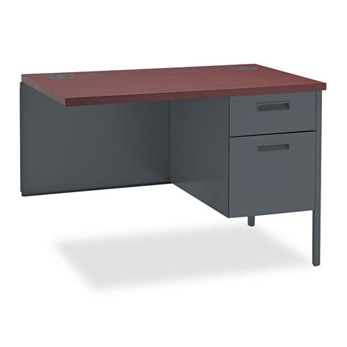 Image of HON® HP3235R.N.S Metro Classic Series Workstation Return, Right, 42w x 24d x 29.5h, Mahogany/Charcoal