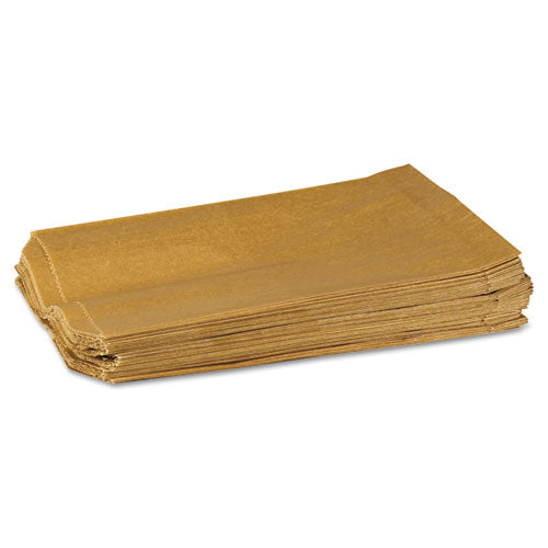 Image of HOSPECO® KL Napkin Receptacle Liners, 7.5" X 3" X 10.5", Brown, 500/carton