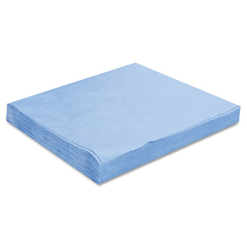 Image of HOSPECOÂ® Sontara Ec Engineered Cloths, 12 X 12, Blue, 100/pack, 10 Packs/carton