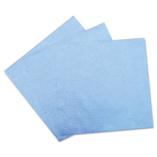 Image of HOSPECOÂ® Sontara Ec Engineered Cloths, 12 X 12, Blue, 100/pack, 10 Packs/carton
