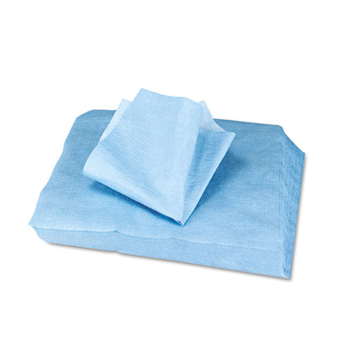 Image of HOSPECOÂ® Sontara Ec Engineered Cloths, 12 X 12, Blue, 100/pack, 10 Packs/carton