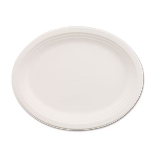Image of Chinet® 21257 Classic Paper Dinnerware, Platter, 9.75 x 12.5, White, 500/Carton