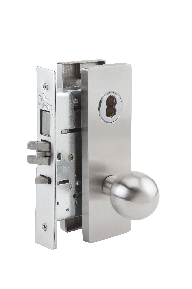 Skilcraft Door Locks Mortise MR Series, Dormitory Exit F13, MR 136, Ball Knob