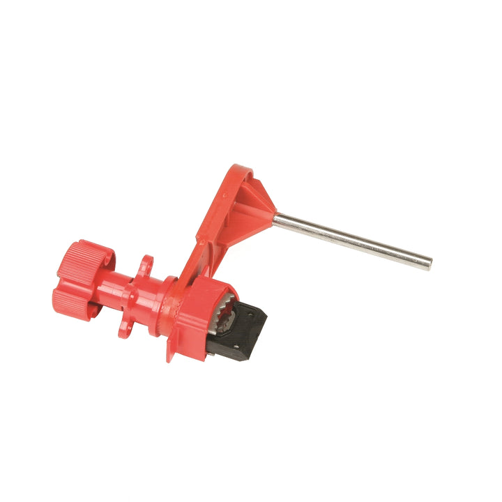 Image of SKILCRAFT® Ball Valve Lockout, Adjustable Small Arm, 4.5", Nylon & Stainless Steel