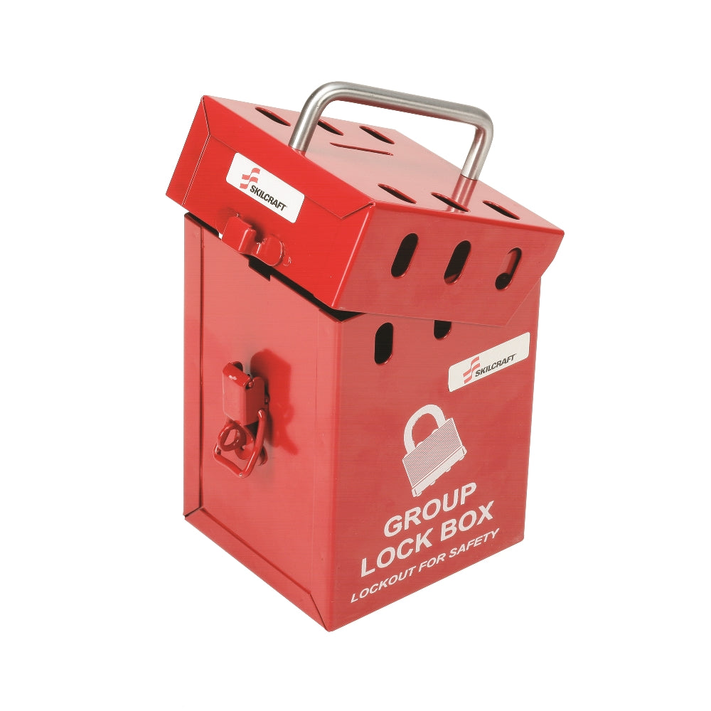 Image of SKILCRAFT® Mini-Group Lockout Box, 7 Padlocks
