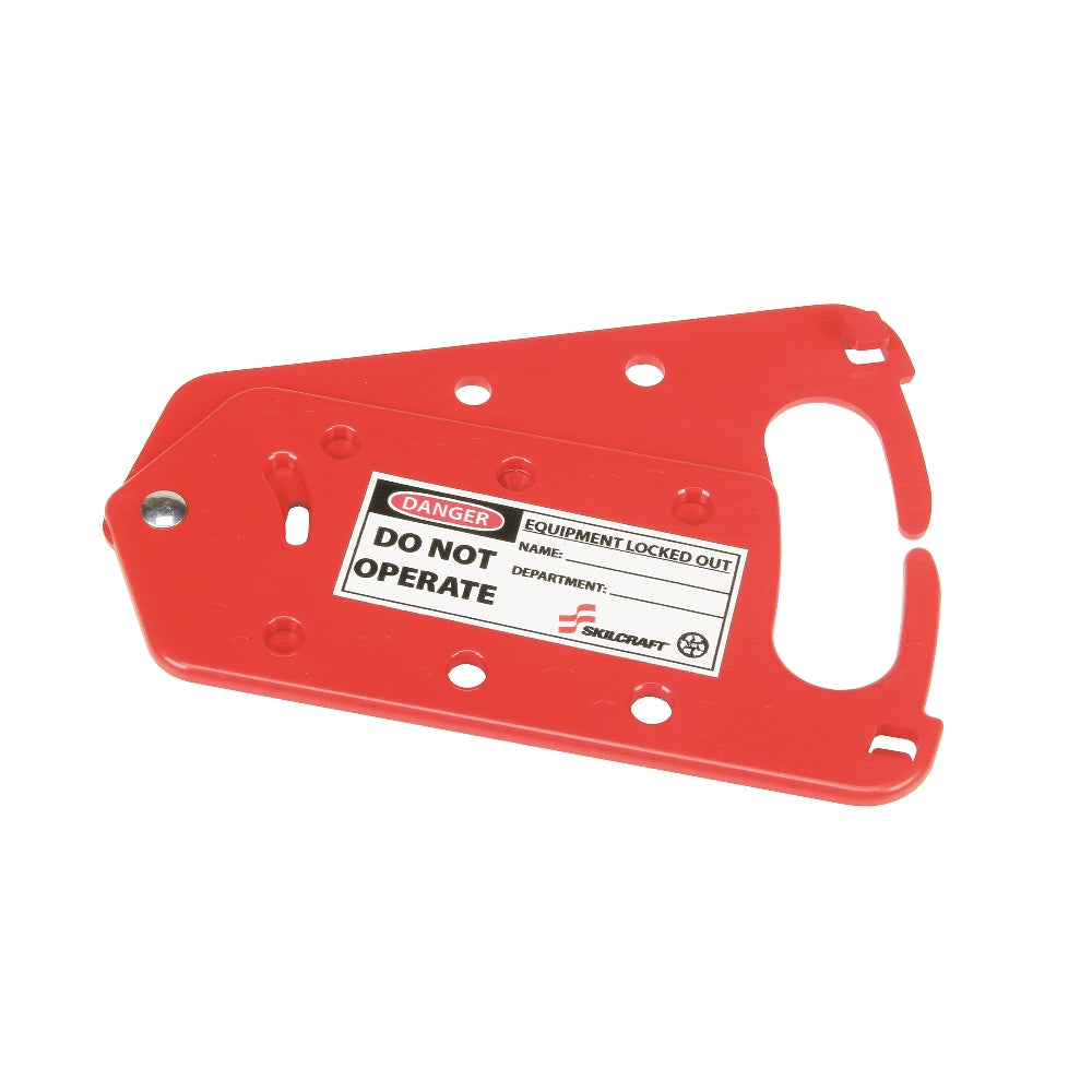 Image of SKILCRAFT® Lockout Tagout Hasp/tag combination, 7" x 3"
