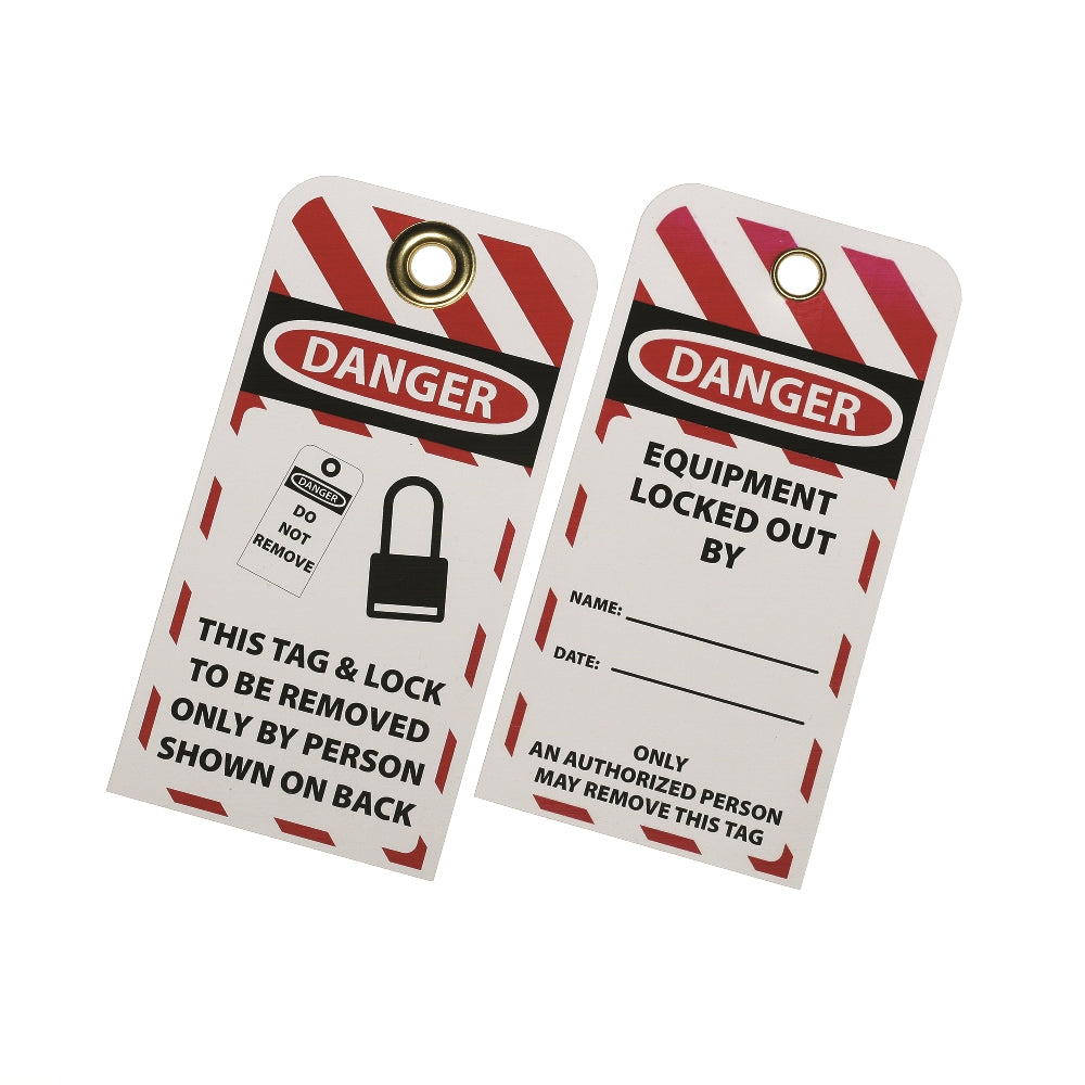Image of SKILCRAFT® Lockout Safety Tag, Only Person Listed Can Remove