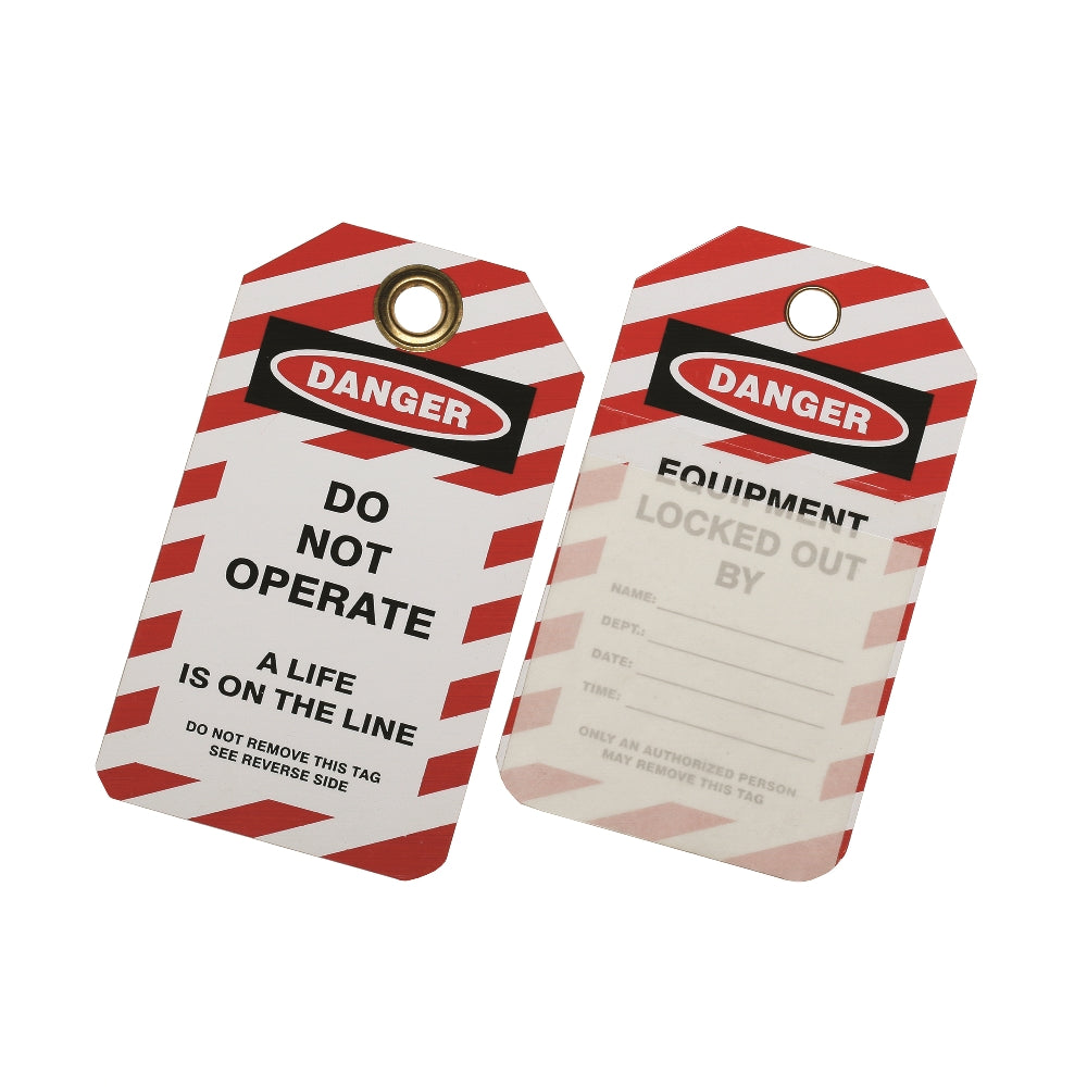 Image of SKILCRAFT® Lockout Safety Tag, Self-Laminating