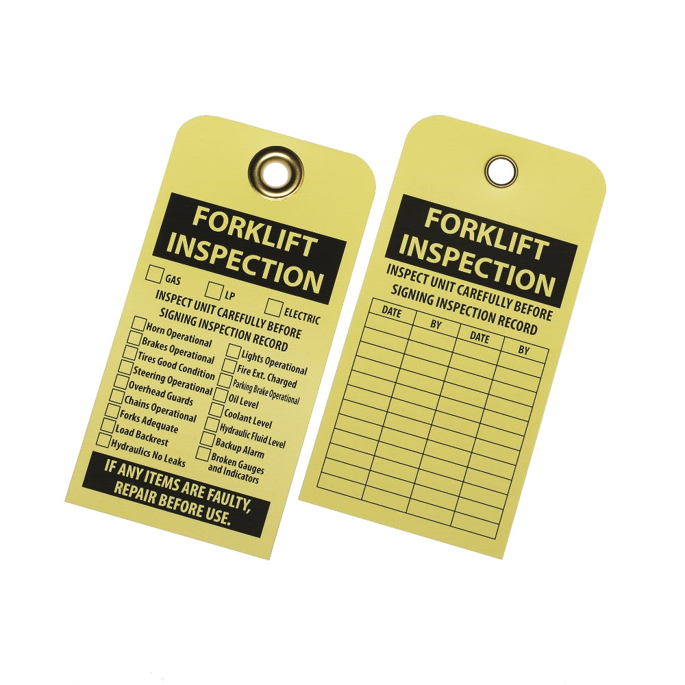 Image of SKILCRAFT® Lockout Safety Tag, Forklift Inspection
