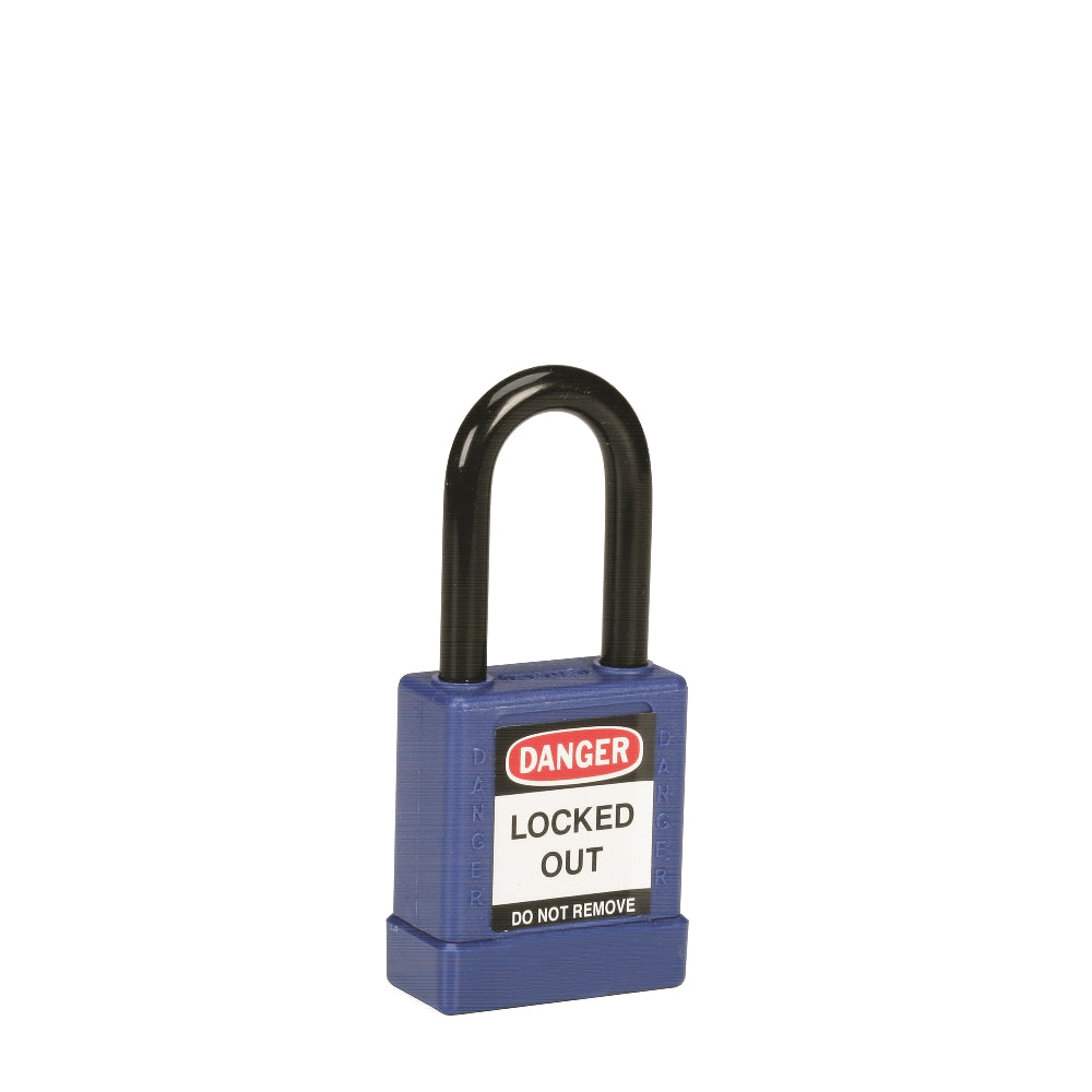 Image of SKILCRAFT® Lockout Safety Padlock, 1-3/4" L x 1-1/2" W, Steel Shackle 1-1/2" H x 1/4" D