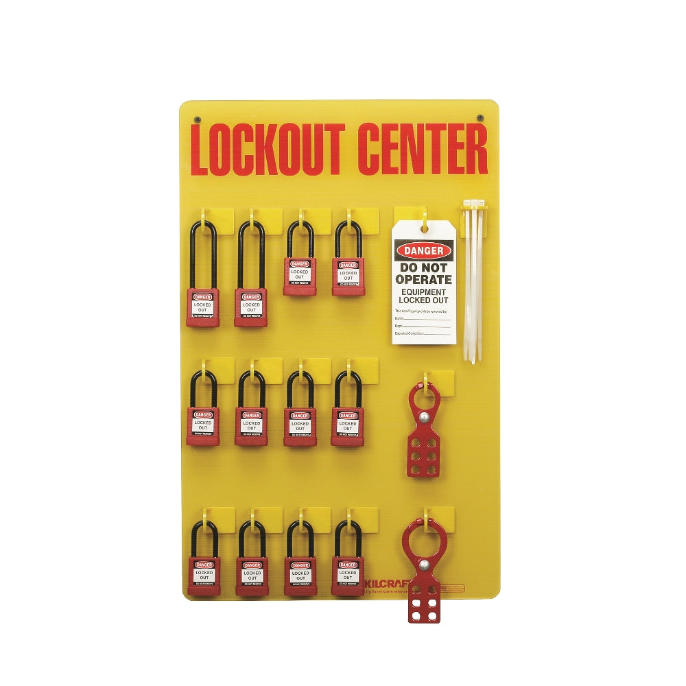 Image of SKILCRAFT® Lockout Tagout Station, 12 Padlocks, Stocked