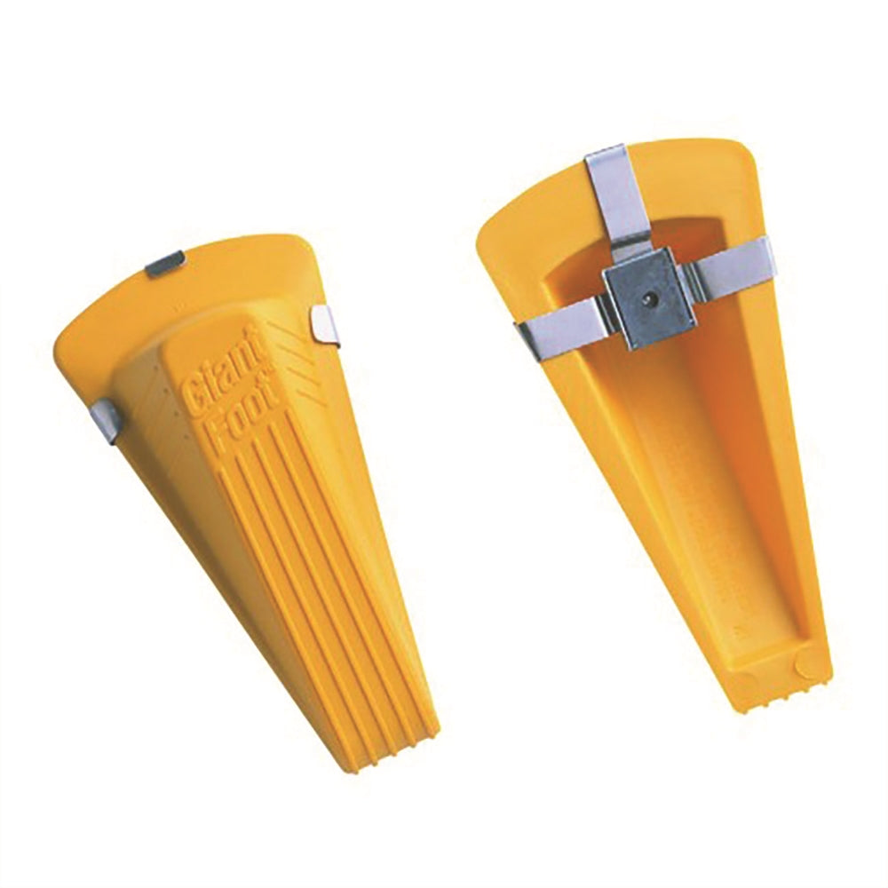 Image of SKILCRAFT® Doorstop, Non-Slip, Wedge Style, Rubber, Extra Large, Magnetic, Yellow, Case of 12